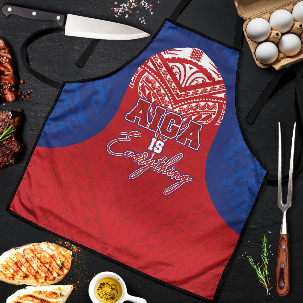 Aiga Samoa Apron Aiga Is Everything LT05 Red - Polynesian Pride