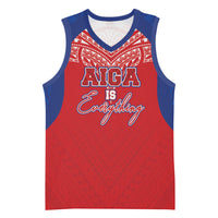 Aiga Samoa Basketball Jersey Aiga Is Everything LT05 Unisex Red - Polynesian Pride