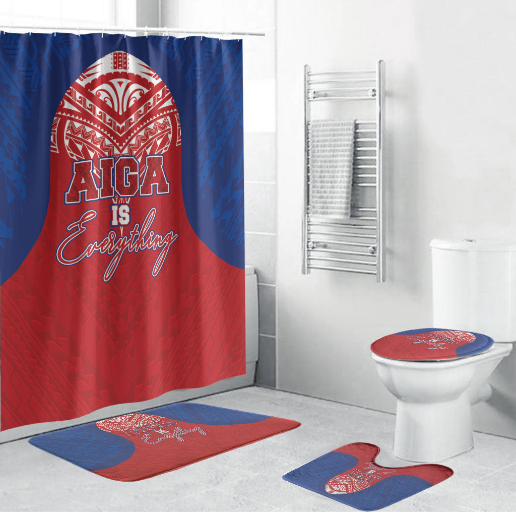 Aiga Samoa Bathroom Set Aiga Is Everything LT05 Bathroom Set (4 pcs) Red - Polynesian Pride