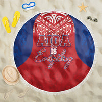 Aiga Samoa Beach Blanket Aiga Is Everything LT05 One Size 150cm Red - Polynesian Pride