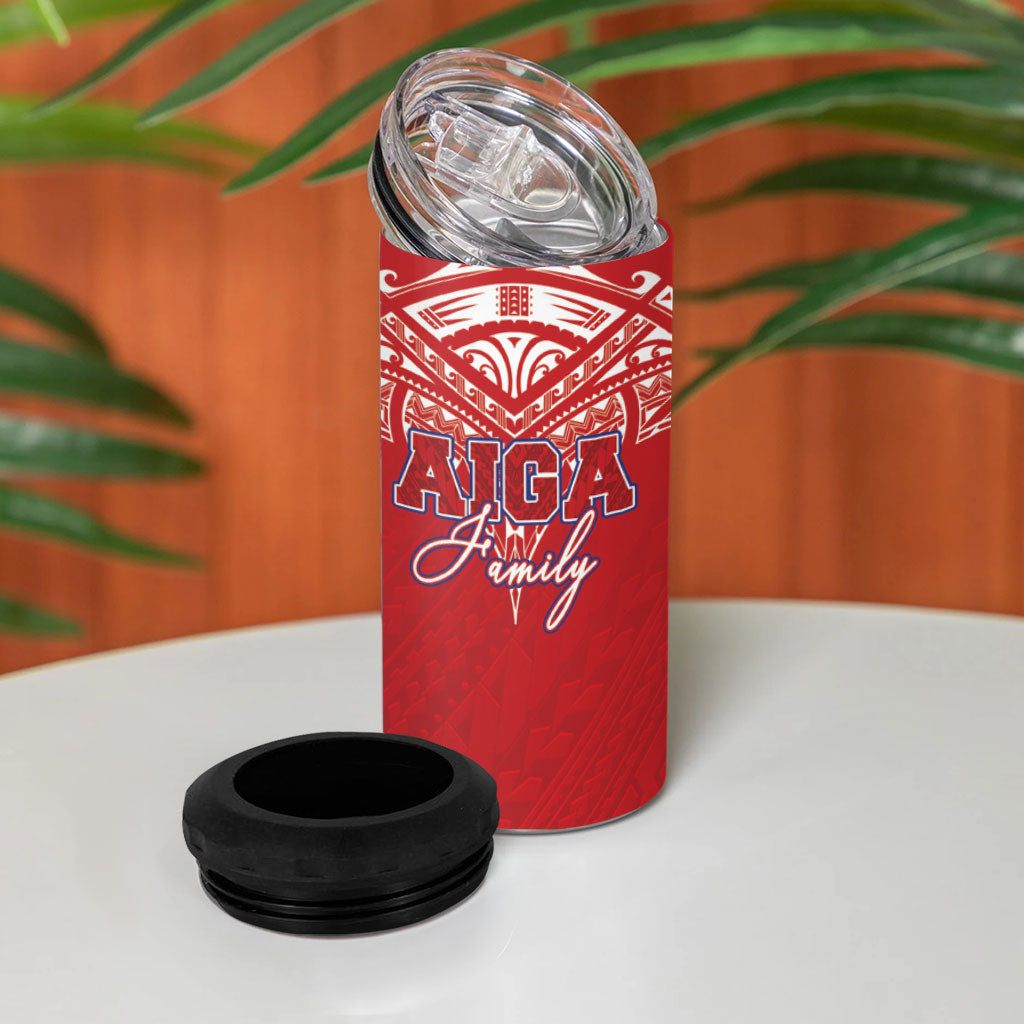 Aiga Samoa 4 in 1 Can Cooler Tumbler Aiga Is Everything LT05 - Polynesian Pride