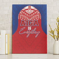 Aiga Samoa Canvas Wall Art Aiga Is Everything LT05 Without Frame Red - Polynesian Pride