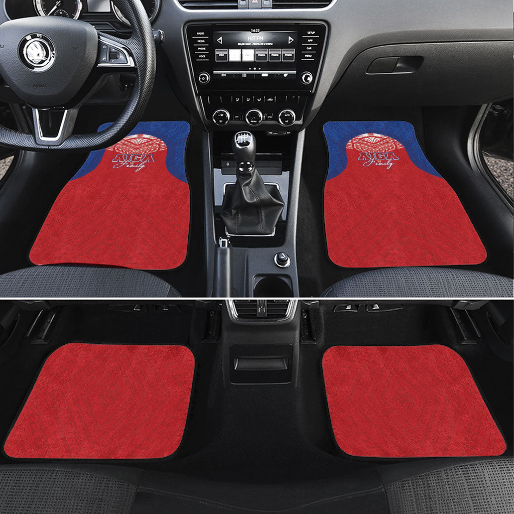 Aiga Samoa Car Mats Aiga Is Everything LT05 Set 4pcs Red - Polynesian Pride