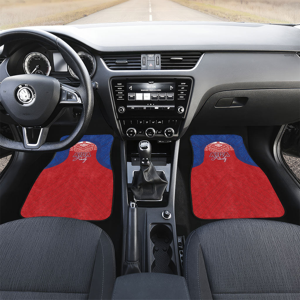 Aiga Samoa Car Mats Aiga Is Everything LT05 Set 2pcs - Front Red - Polynesian Pride