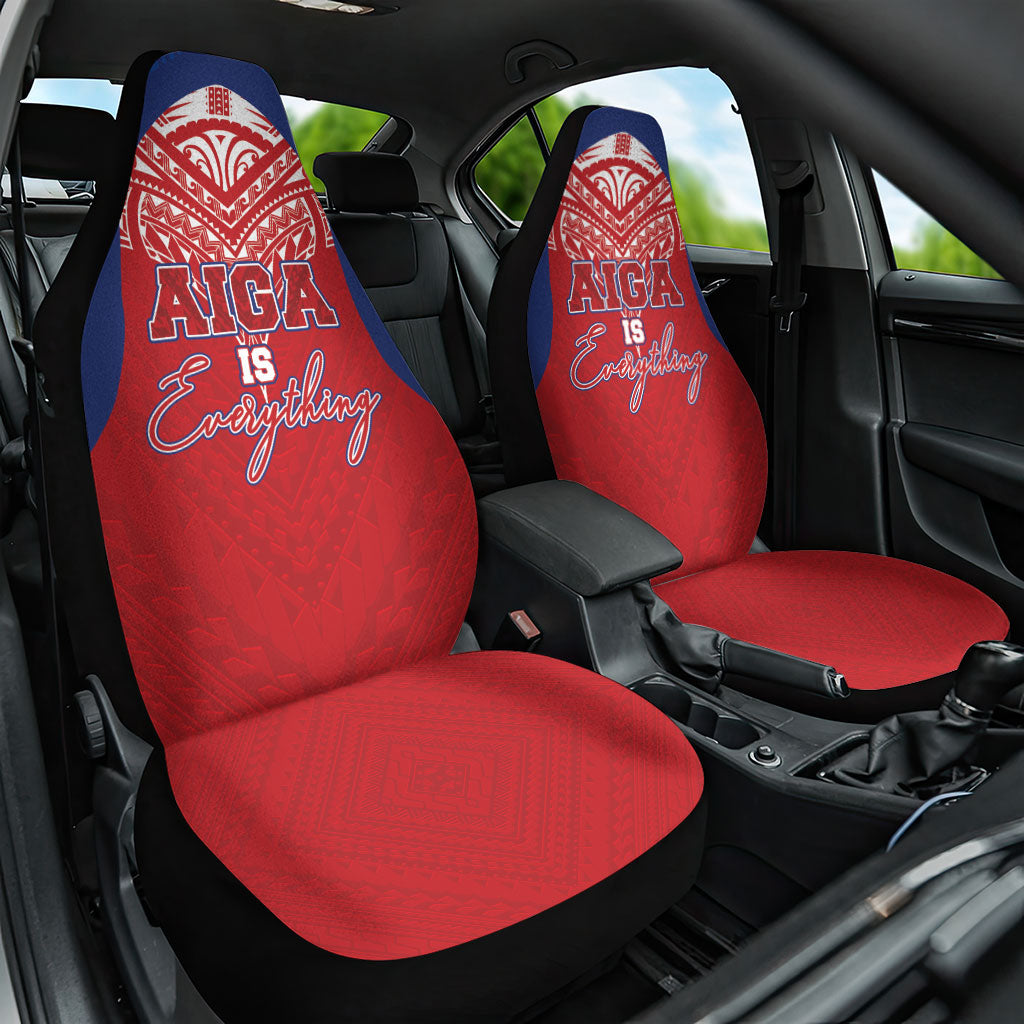 Aiga Samoa Car Seat Cover Aiga Is Everything LT05 One Size Red - Polynesian Pride
