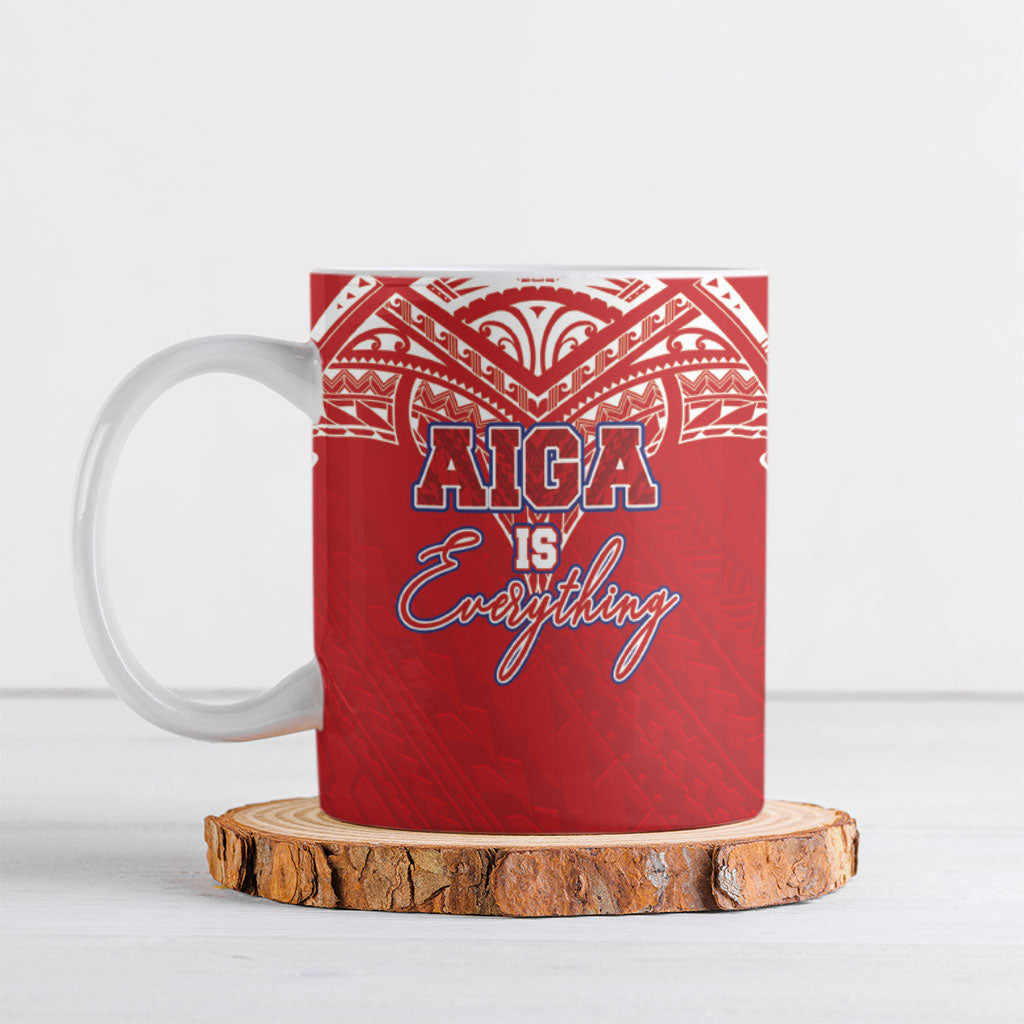 Aiga Samoa Ceramic Mug Aiga Is Everything LT05 Red - Polynesian Pride
