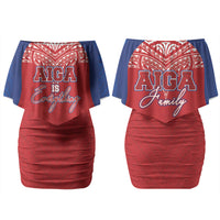 Aiga Samoa Couples Matching Off Shoulder Short Dress and Hawaiian Shirt Aiga Is Everything LT05 - Polynesian Pride