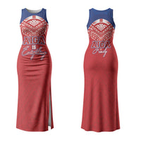 Aiga Samoa Couples Matching Tank Maxi Dress and Hawaiian Shirt Aiga Is Everything LT05 - Polynesian Pride