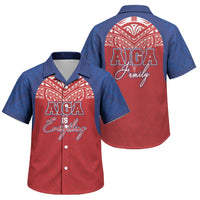Aiga Samoa Family Matching Off Shoulder Maxi Dress and Hawaiian Shirt Aiga Is Everything LT05 Son's Shirt Red - Polynesian Pride