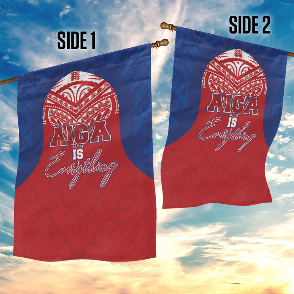 Aiga Samoa Garden Flag Aiga Is Everything LT05 - Polynesian Pride