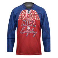 Aiga Samoa Hockey Jersey Aiga Is Everything LT05 Unisex Red - Polynesian Pride