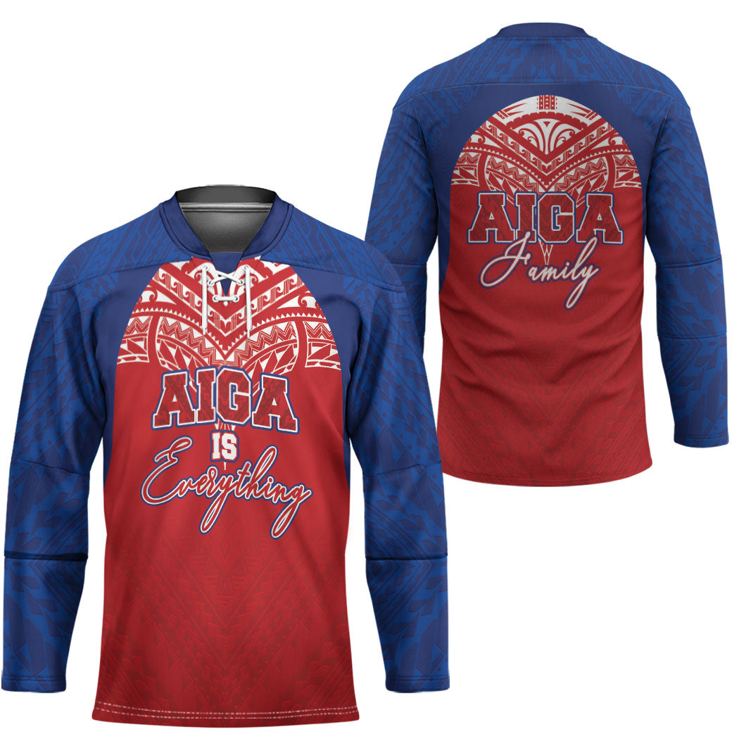 Aiga Samoa Hockey Jersey Aiga Is Everything LT05 - Polynesian Pride