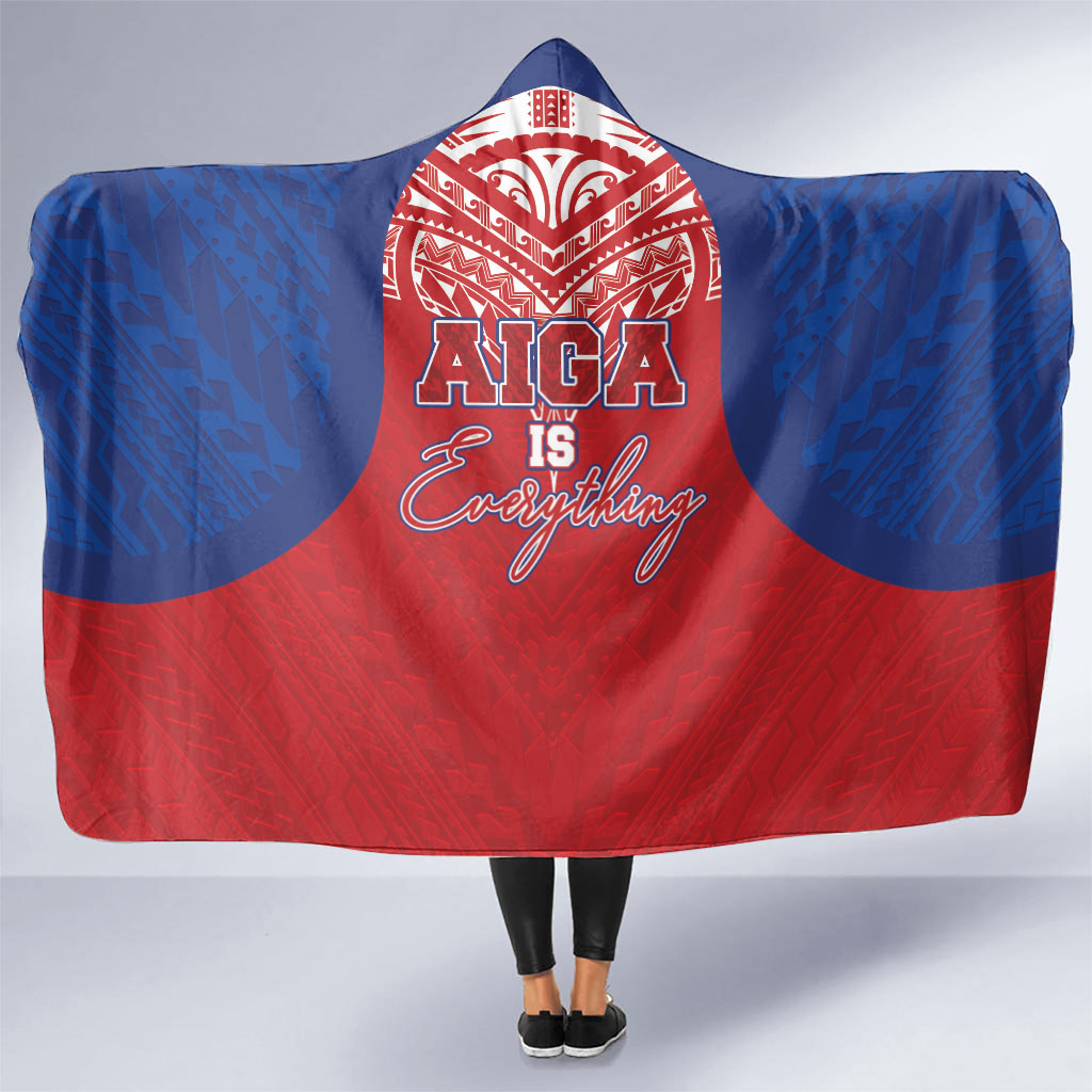 Aiga Samoa Hooded Blanket Aiga Is Everything LT05 One Size Red - Polynesian Pride
