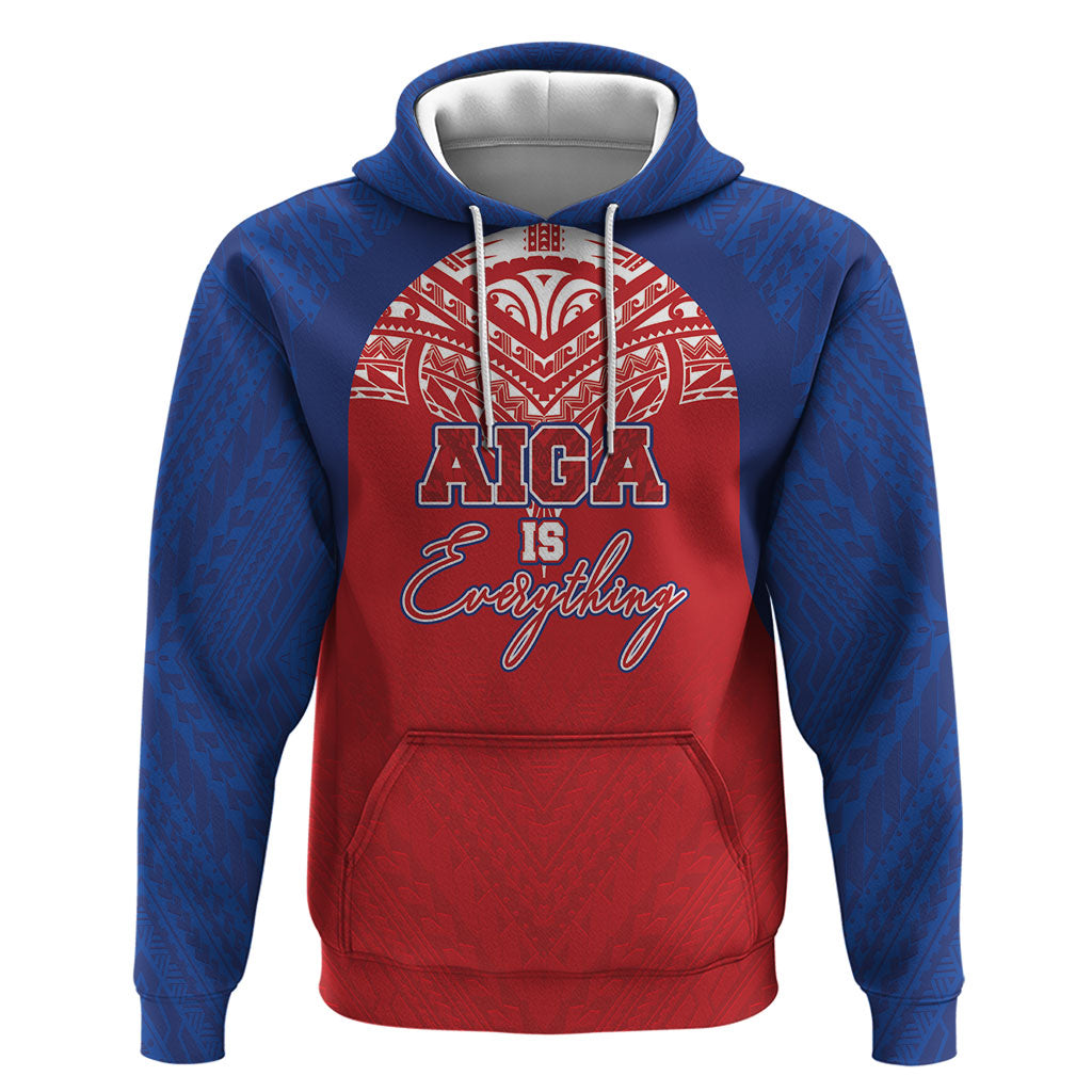 Aiga Samoa Hoodie Aiga Is Everything LT05 Pullover Hoodie Red - Polynesian Pride