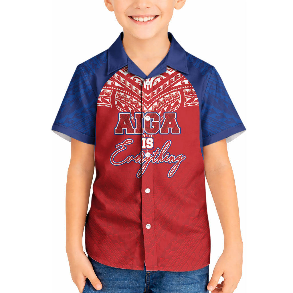 Aiga Samoa Kid Hawaiian Shirt Aiga Is Everything LT05 Kid Red - Polynesian Pride