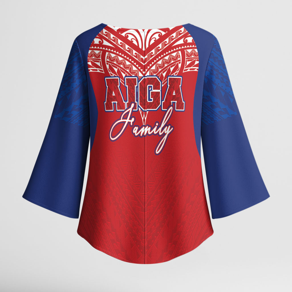 Aiga Samoa Kimono Sleeve Blouse Aiga Is Everything LT05 - Polynesian Pride
