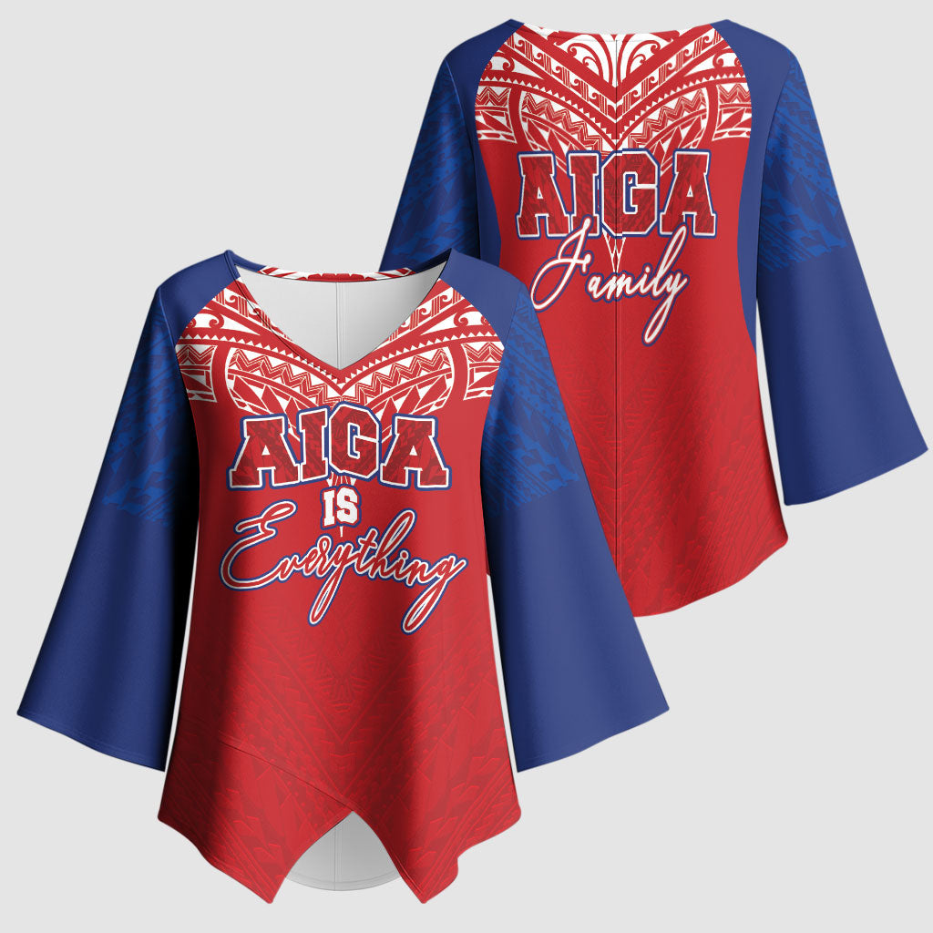 Aiga Samoa Kimono Sleeve Blouse Aiga Is Everything LT05 - Polynesian Pride