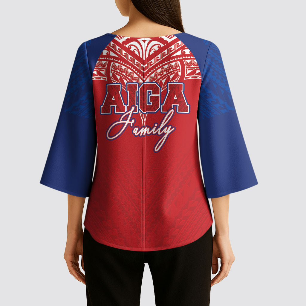 Aiga Samoa Kimono Sleeve Blouse Aiga Is Everything LT05 - Polynesian Pride