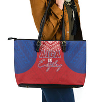 Aiga Samoa Leather Tote Bag Aiga Is Everything LT05 - Polynesian Pride
