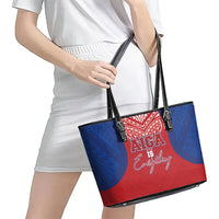 Aiga Samoa Leather Tote Bag Aiga Is Everything LT05 - Polynesian Pride