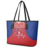 Aiga Samoa Leather Tote Bag Aiga Is Everything LT05 - Polynesian Pride
