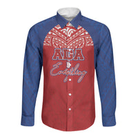 Aiga Samoa Long Sleeve Button Shirt Aiga Is Everything LT05 Unisex Red - Polynesian Pride