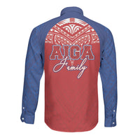 Aiga Samoa Long Sleeve Button Shirt Aiga Is Everything LT05 - Polynesian Pride