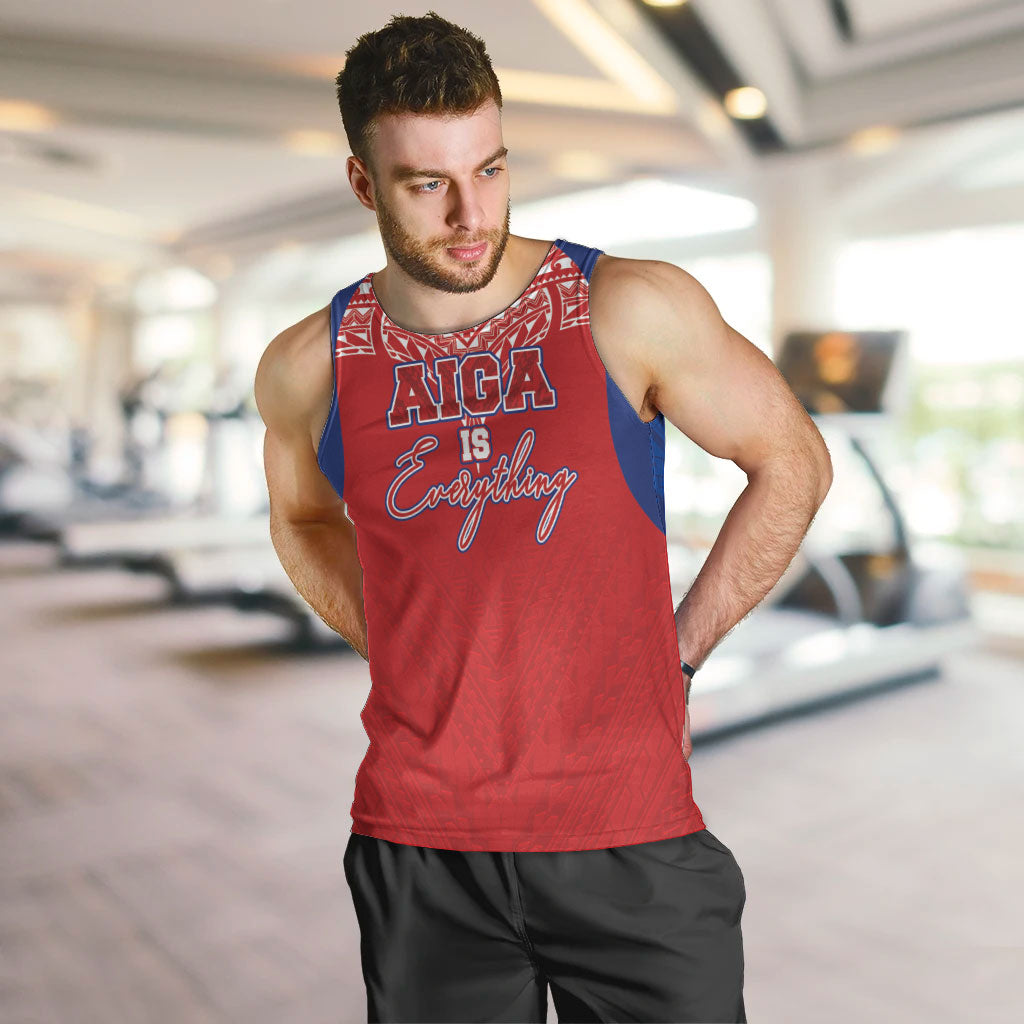 Aiga Samoa Men Tank Top Aiga Is Everything LT05 Red - Polynesian Pride