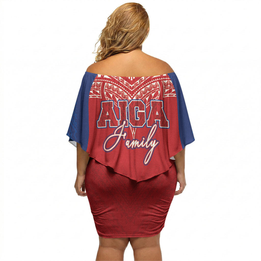 Aiga Samoa Off Shoulder Short Dress Aiga Is Everything LT05 - Polynesian Pride