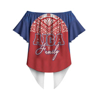 Aiga Samoa Off Shoulder Wrap Waist Top Aiga Is Everything LT05 - Polynesian Pride