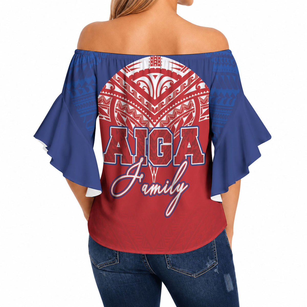 Aiga Samoa Off Shoulder Wrap Waist Top Aiga Is Everything LT05 - Polynesian Pride