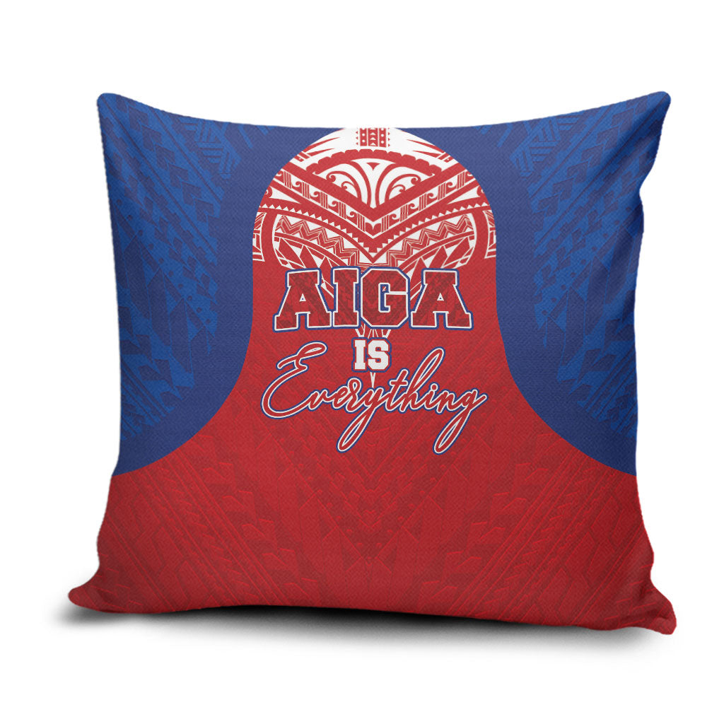 Aiga Samoa Pillow Cover Aiga Is Everything LT05 Red - Polynesian Pride