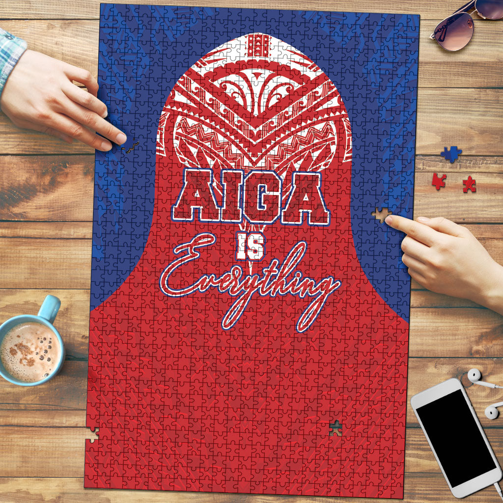 Aiga Samoa Puzzle Aiga Is Everything LT05 Red - Polynesian Pride