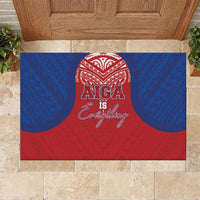 Aiga Samoa Rubber Doormat Aiga Is Everything LT05 Red - Polynesian Pride