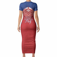 Aiga Samoa Short Sleeve Bodycon Dress Aiga Is Everything LT05 - Polynesian Pride