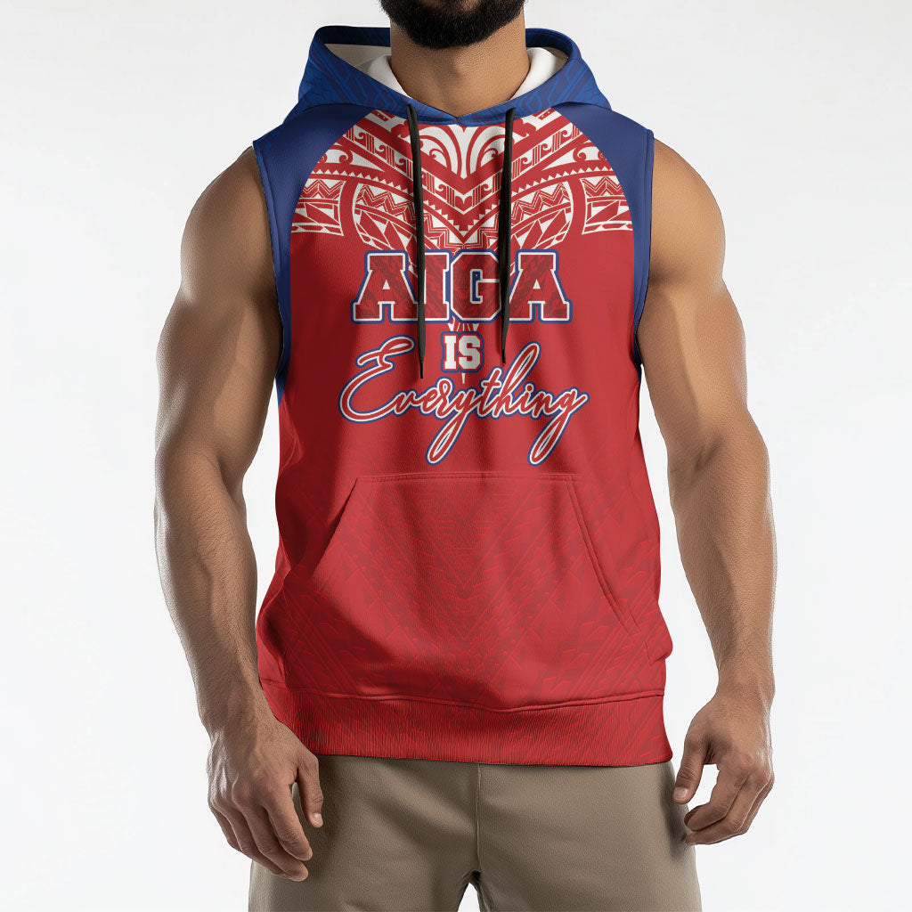 Aiga Samoa Sleeveless Hoodie Aiga Is Everything LT05 - Polynesian Pride