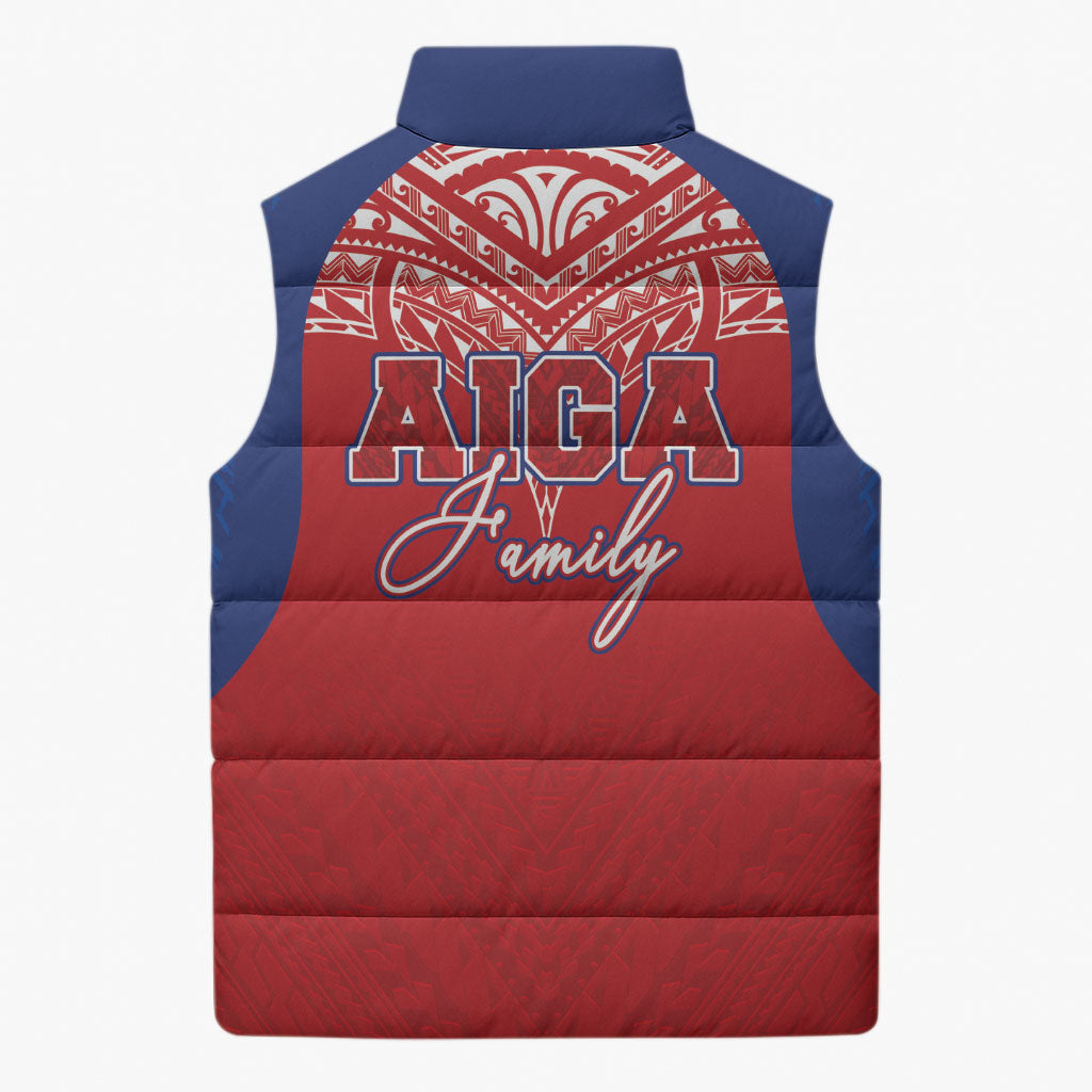 Aiga Samoa Sleeveless Puffer Jacket Aiga Is Everything LT05 - Polynesian Pride