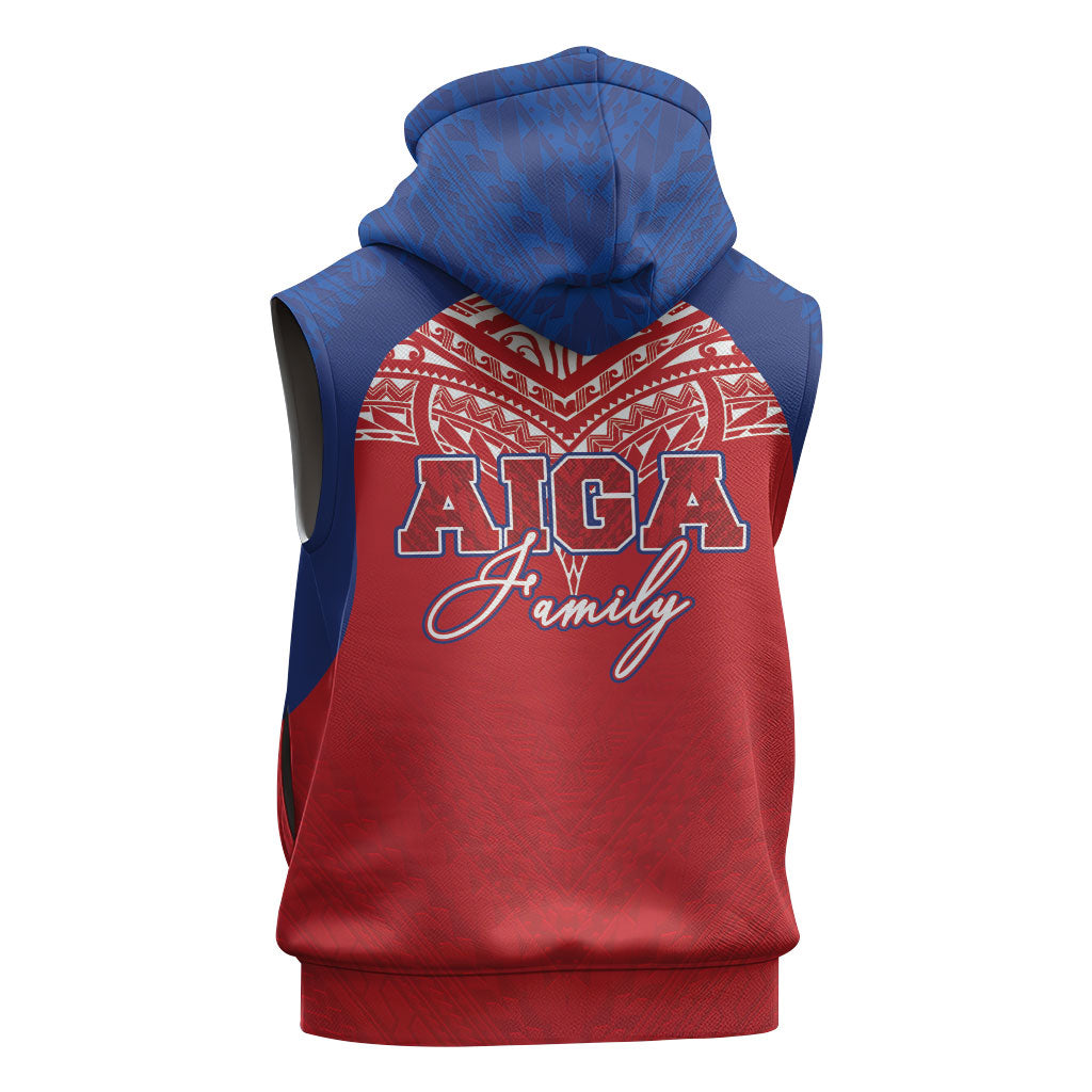 Aiga Samoa Sleeveless Zip Hoodie Aiga Is Everything LT05 - Polynesian Pride