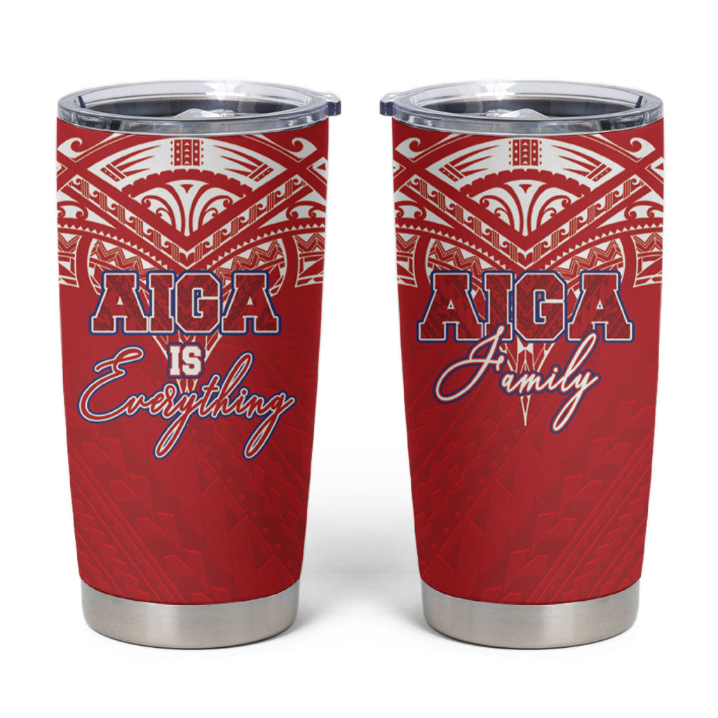 Aiga Samoa Tumbler Cup Aiga Is Everything LT05 Red - Polynesian Pride