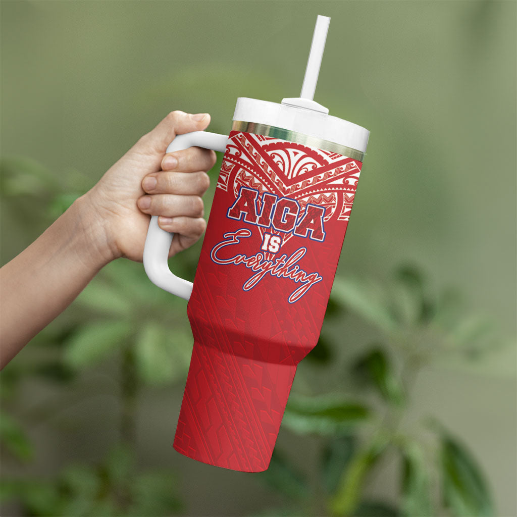 Aiga Samoa Tumbler With Handle Aiga Is Everything LT05 - Polynesian Pride