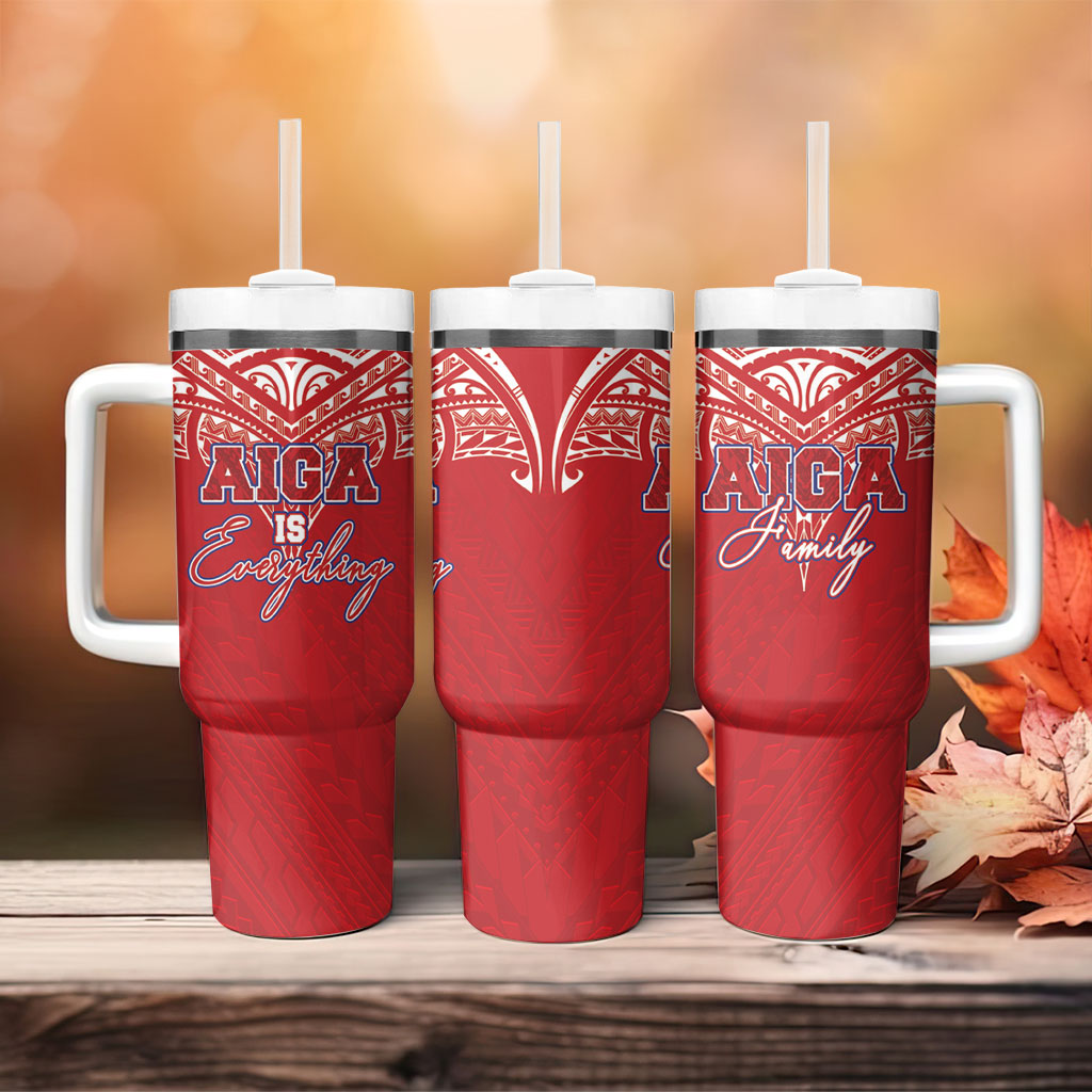 Aiga Samoa Tumbler With Handle Aiga Is Everything LT05 - Polynesian Pride
