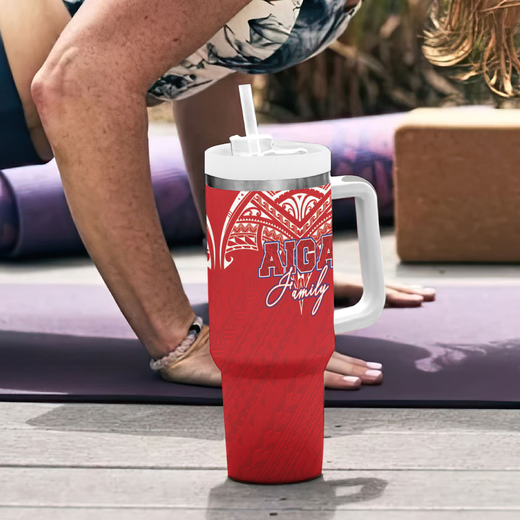 Aiga Samoa Tumbler With Handle Aiga Is Everything LT05 - Polynesian Pride