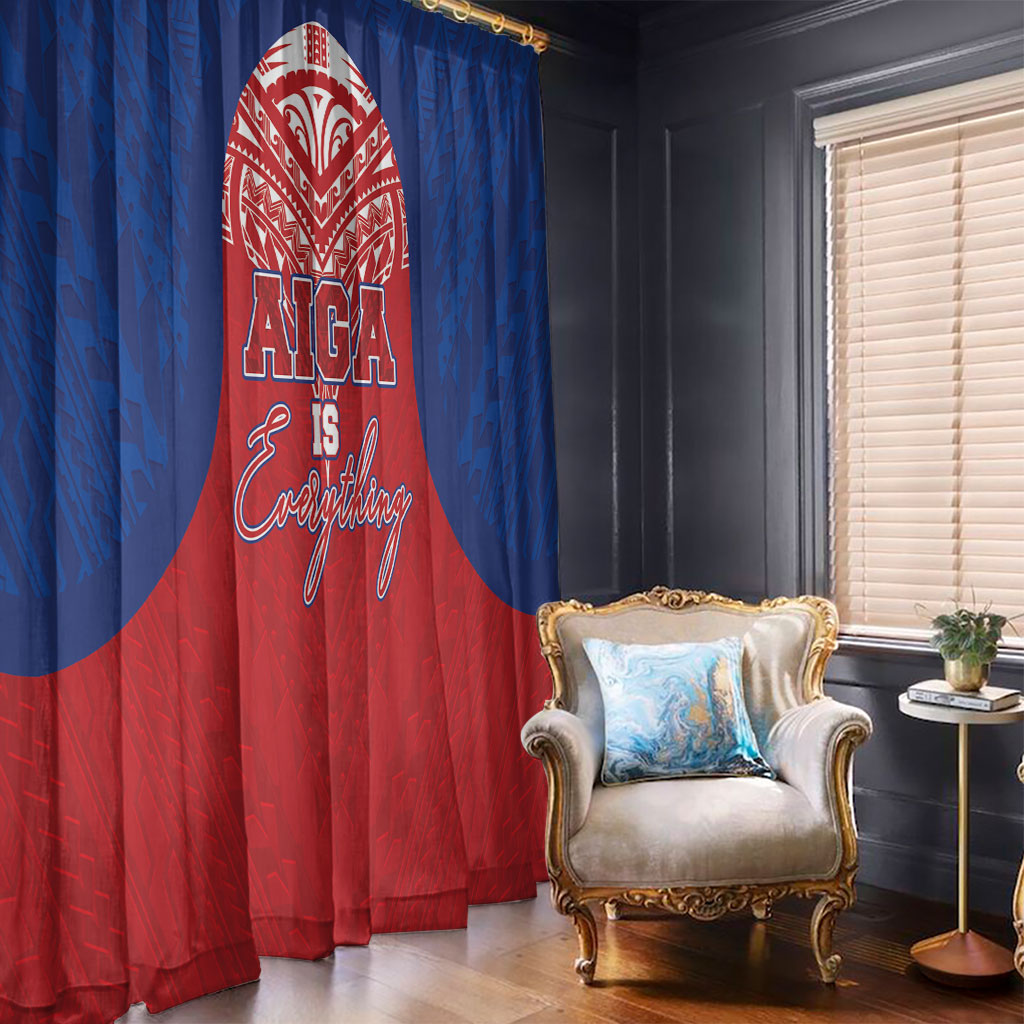 Aiga Samoa Window Curtain Aiga Is Everything LT05 - Polynesian Pride