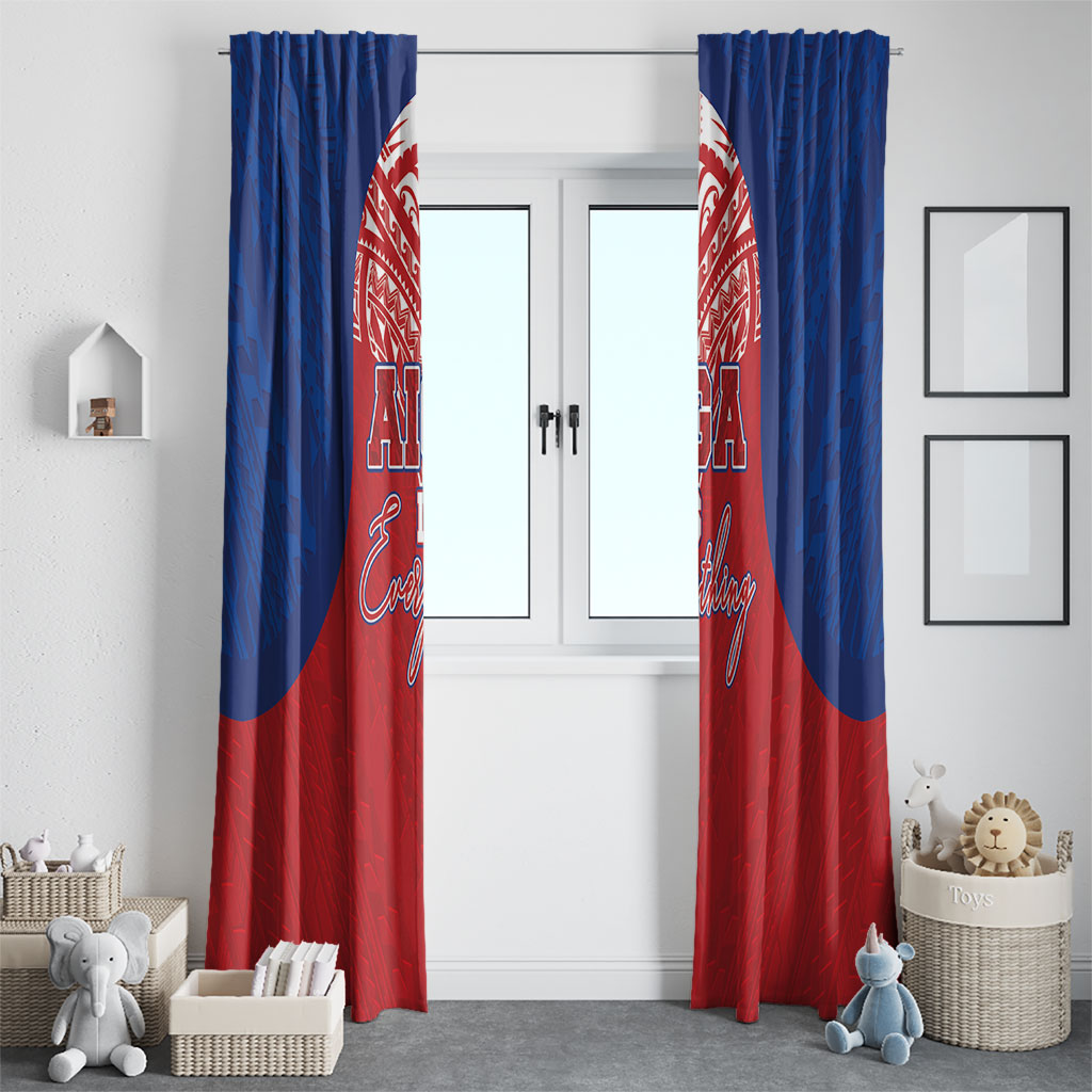 Aiga Samoa Window Curtain Aiga Is Everything LT05 - Polynesian Pride