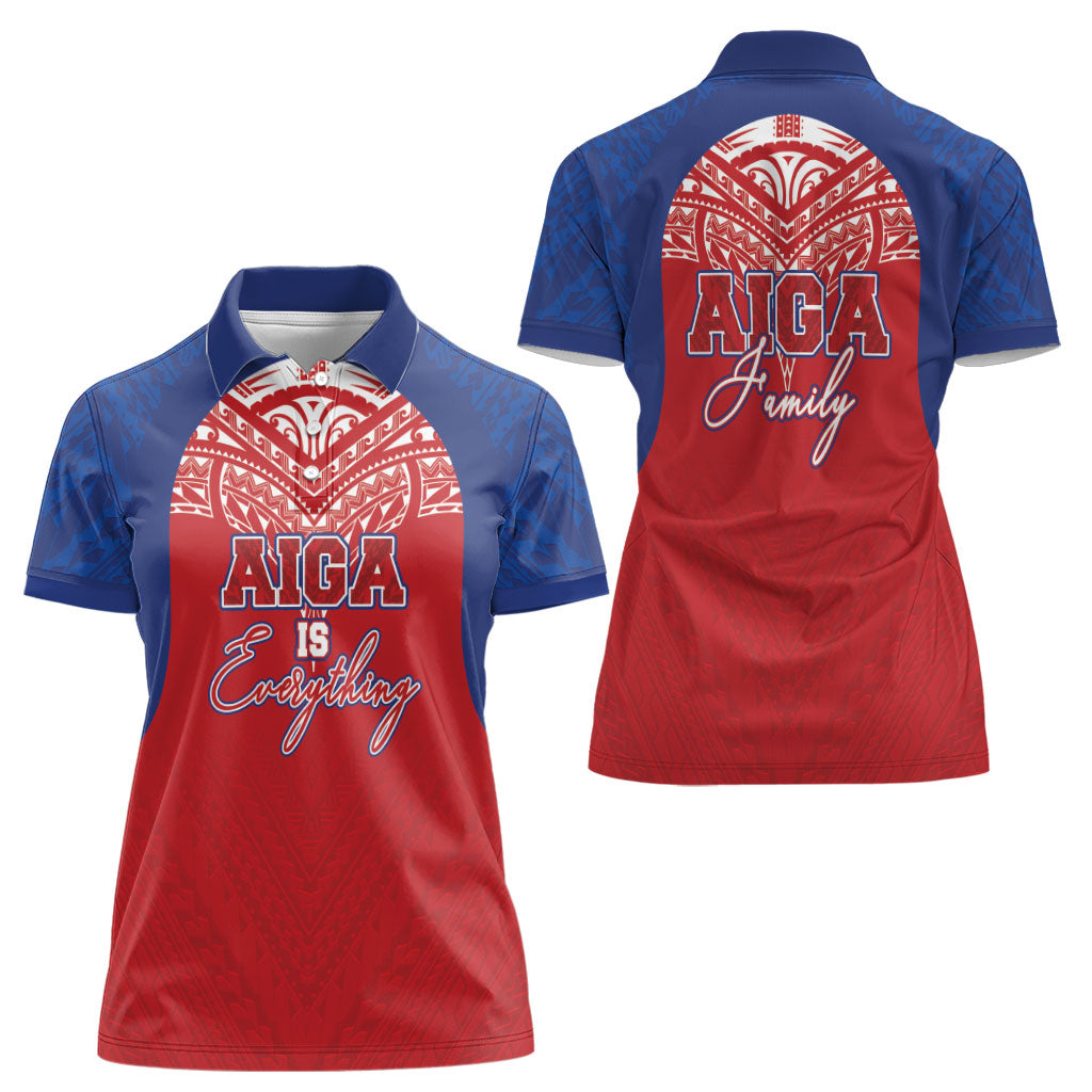 Aiga Samoa Women Polo Shirt Aiga Is Everything LT05 - Polynesian Pride