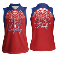 Aiga Samoa Women Sleeveless Polo Shirt Aiga Is Everything LT05 - Polynesian Pride