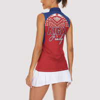Aiga Samoa Women Sleeveless Polo Shirt Aiga Is Everything LT05 - Polynesian Pride