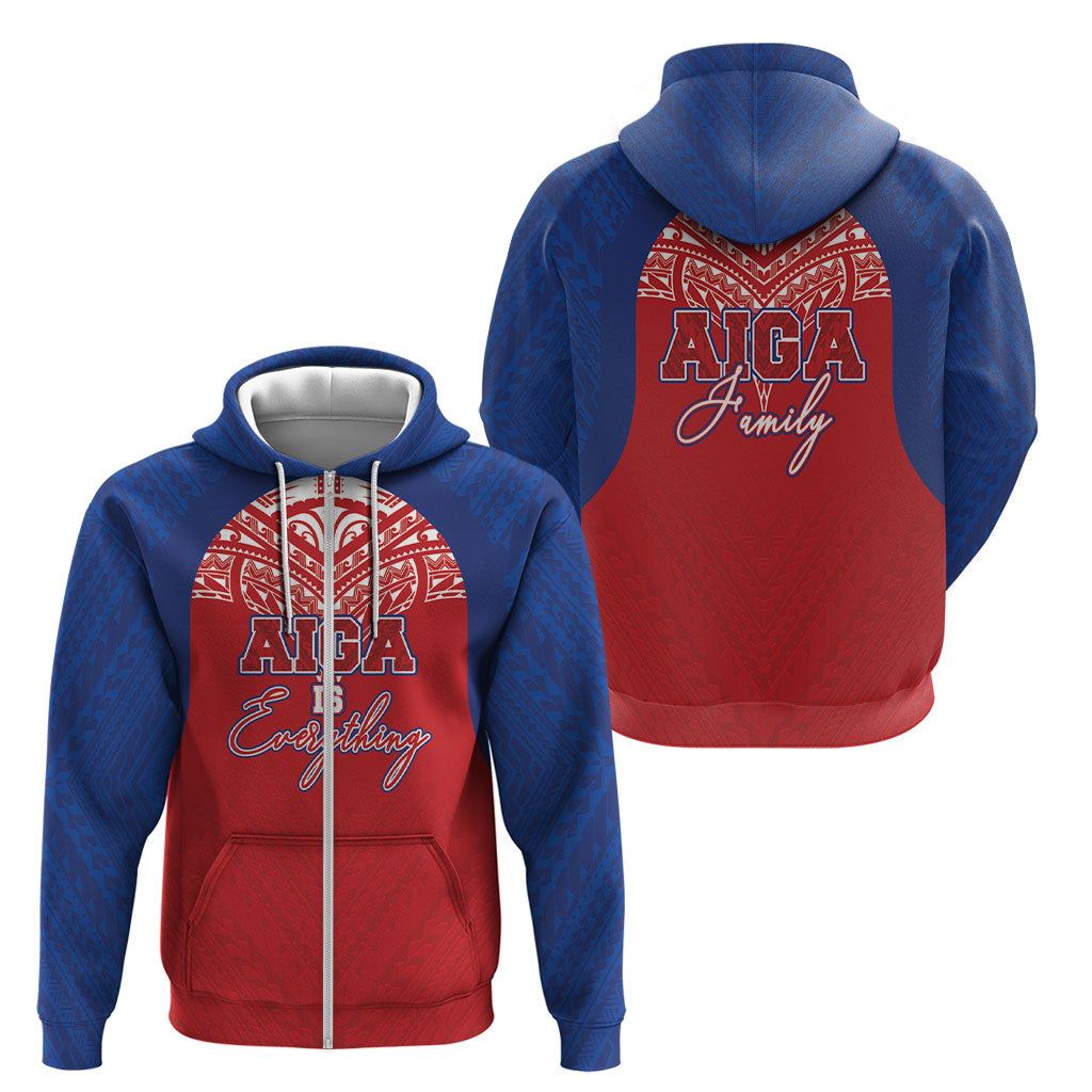 Aiga Samoa Zip Hoodie Aiga Is Everything LT05 - Polynesian Pride