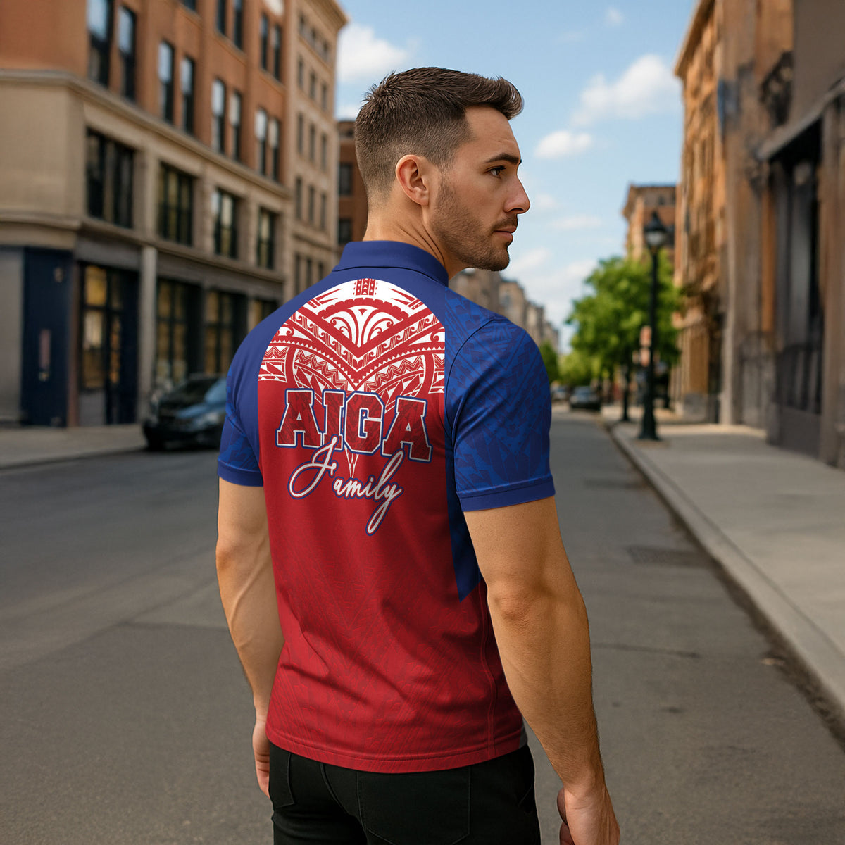 Aiga Samoa Zipper Polo Shirt Aiga Is Everything LT05 - Polynesian Pride