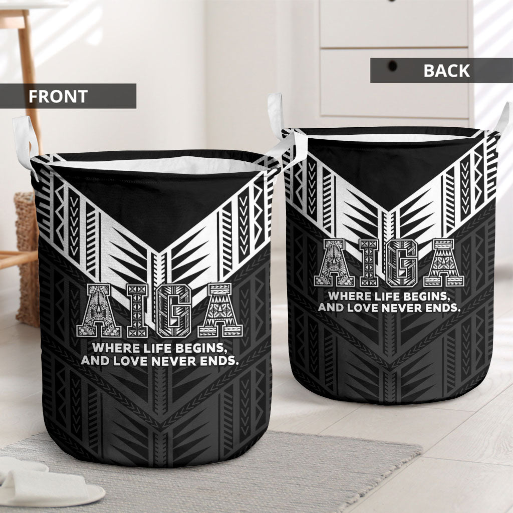 Samoa Aiga Laundry Basket Samoan Tribal Pattern LT05 - Polynesian Pride